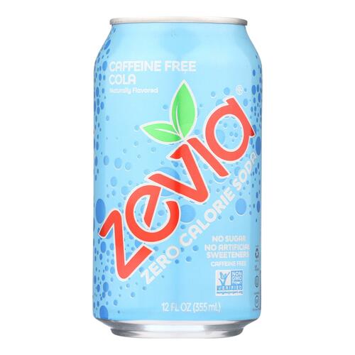 Zevia Soda - Zero Calorie - Cola - Caffeine Free - Can - 6/12 Oz - Case Of 4 - 0894773001216