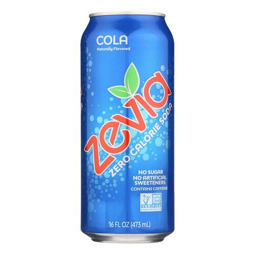Zevia Soda - Zero Calorie - Cola - Tall Girls Can - 16 Oz - Case Of 12 - 0894773001308