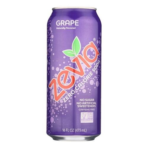 Zevia Zero Calorie Soda - Grape - Case Of 12 - 16 Fl Oz - 894773001384