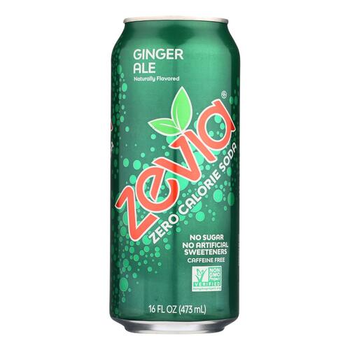 Zevia Soda - Zero Calorie - Ginger Ale - Tall Girls Can - 16 Oz - Case Of 12 - 894773001520