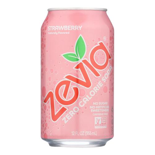 Zevia Soda - Zero Calorie - Strawberry - Can - 6-12 Oz - Case Of 4 - 894773001582