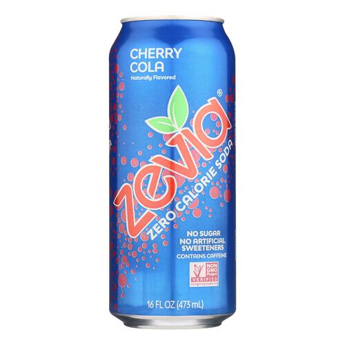Zevia Zero Calorie Soda - Cherry Cola - Case Of 12 - 16 Fl Oz - 894773001872