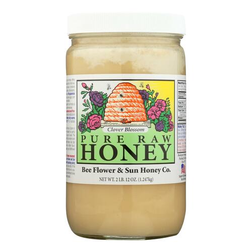 BEE FLOWER AND SUN HONEY: Clover Blossom Honey, 44 oz - 0895184002052