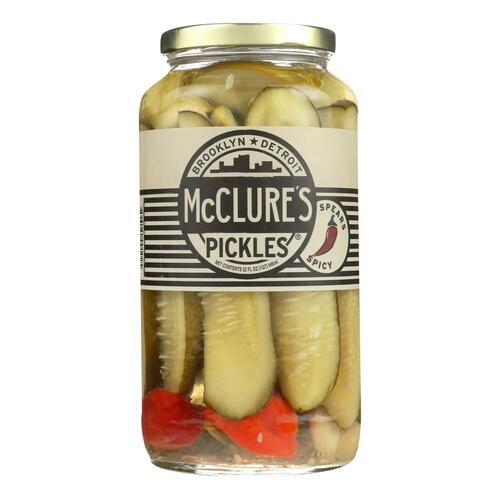 Mcclure's Pickles Spicy Spears - Case Of 6 - 32 Oz. - 896180001025