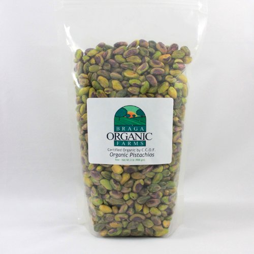  Braga Organic Farms Organic Raw Pistachios Kernels 2 lb. bag  - 896547002306