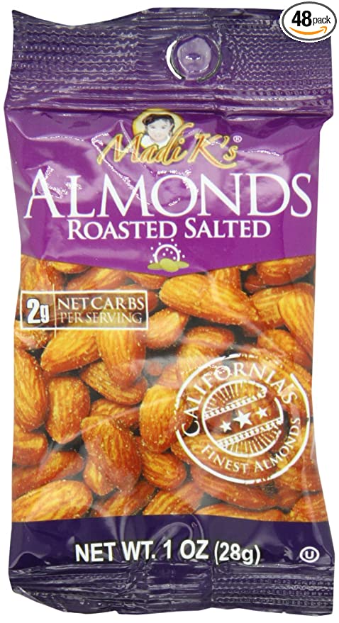  Madi K's Roasted and Salted Almonds, 1-Ounce Bags (Pack of 48)  - 896700001320
