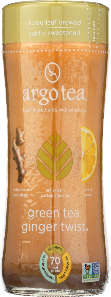 ARGO TEA: Green Tea Ginger Twist Bottled Tea, 13.5 fl oz - 0897530000965