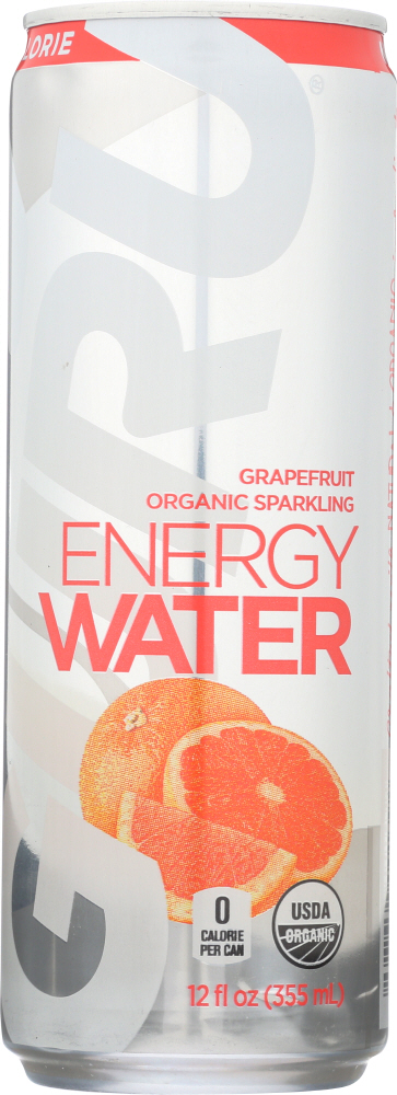 GURU: Water Sparkle Energy Grapefruit Organic, 12 oz - 0897658001394