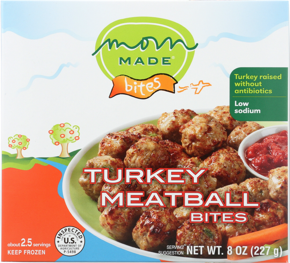 MOM MADE: Turkey Meatball Bites, 8 oz - 0897832002100