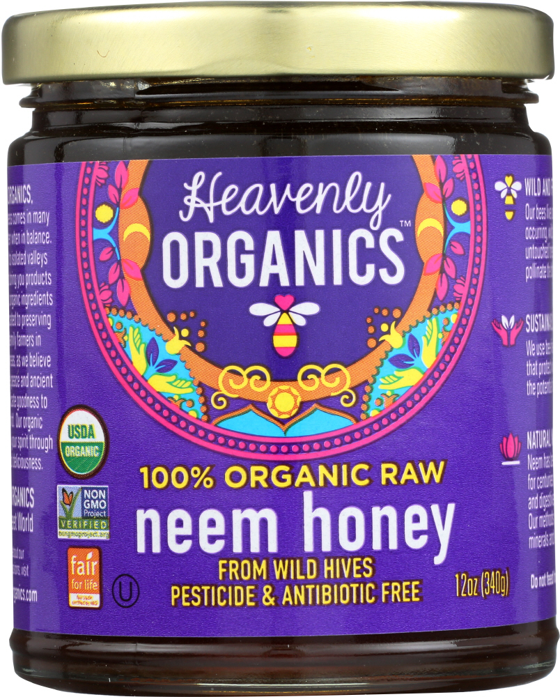 HEAVENLY ORGANICS: Organic Wild Forest Raw Neem Honey, 12 oz - 0897988000043