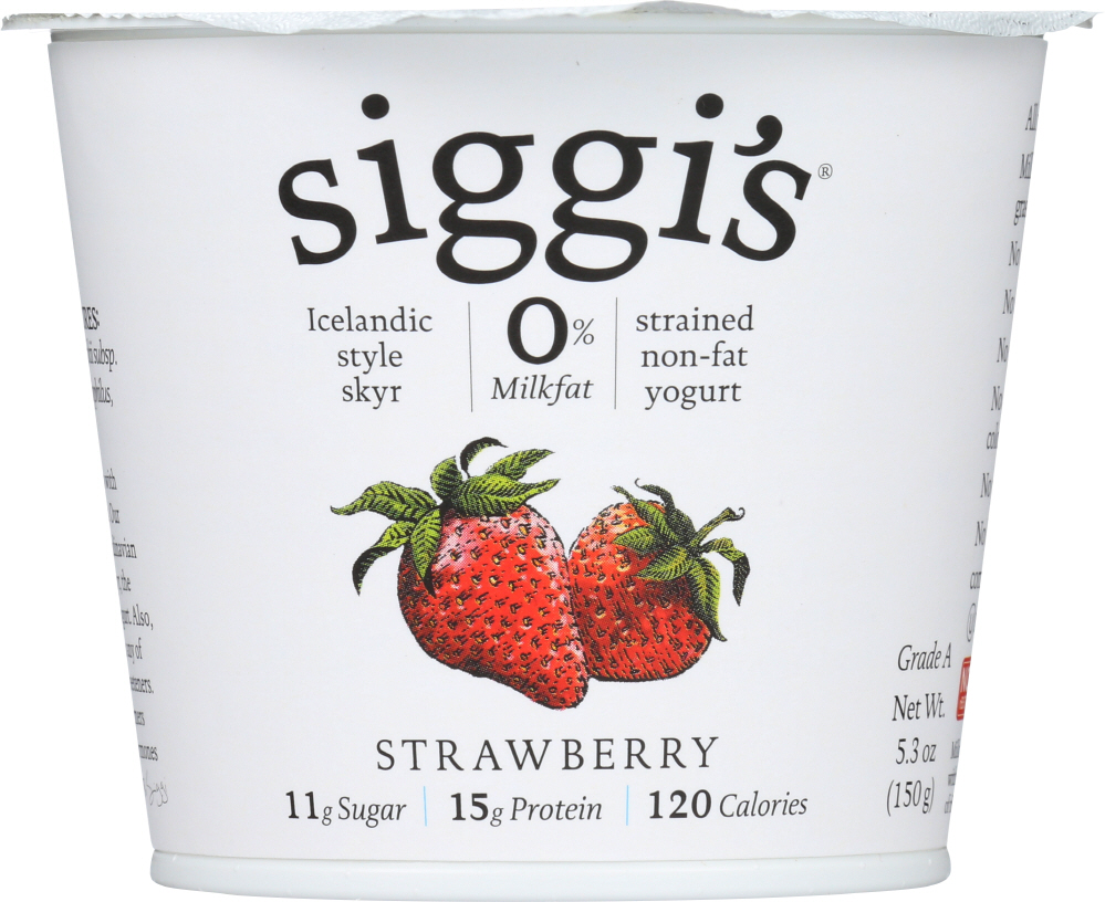 Strawberry Icelandic Skyr Strained Non-Fat Yogurt, Strawberry - 898248001107