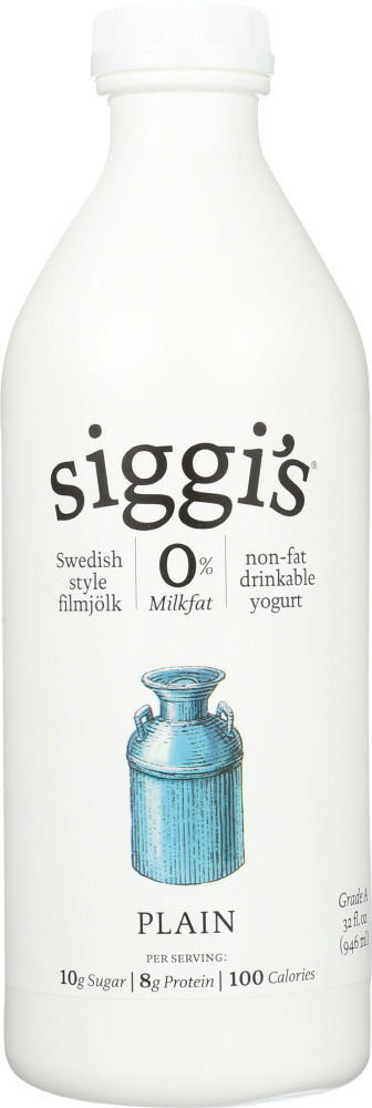 Plain Swedish Style Filmjolk Non-Fat Drinkable Yogurt, Plain - 898248001312