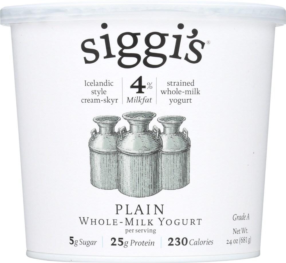 Plain Icelandic Style Cream-Skyr Strained Whole-Milk Yogurt, Plain - 898248001640