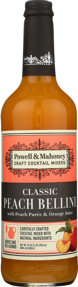 POWELL & MAHONEY: Cocktail Mixer Peach Bellini, 750 ml - 0898406001437