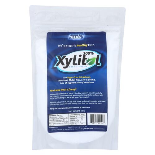 Epic Dental - 100 Percent Xylitol Sweetener - Pouch - 1 Lb - 0898414001047