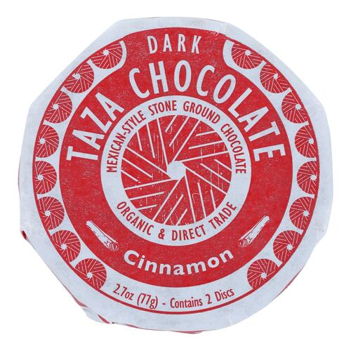 Taza Chocolate Organic Chocolate Mexicano Discs - 50 Percent Dark Chocolate - Cinnamon - 2.7 Oz - Case Of 12 - 0898456001111