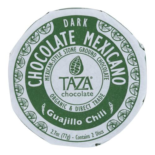 Taza Chocolate Organic Chocolate Mexicano Discs - 50 Percent Dark Chocolate - Guajillo Chili - 2.7 Oz - Case Of 12 - 0898456001241