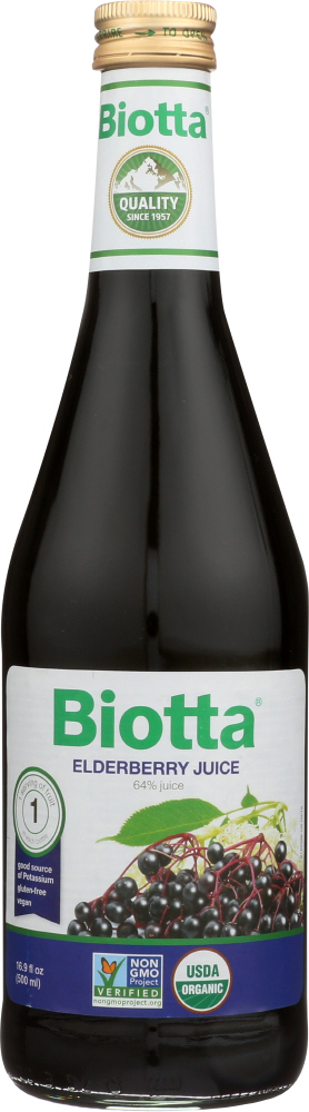 BIOTTA: Elderberry Juice, 16.9 oz - 0898559002169