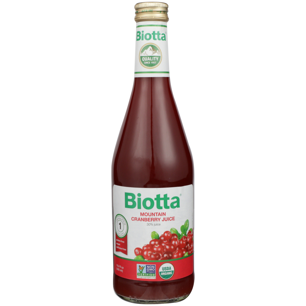 BIOTTA: Organic Mountain Cranberry Juice, 16.9 oz - 0898559002237