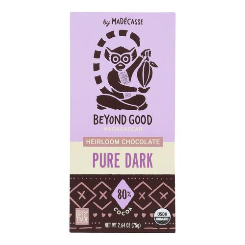 Madecasse - Chocolate Bar 80% Pure Dark Chocolate - Case Of 12-2.64 Oz - pure