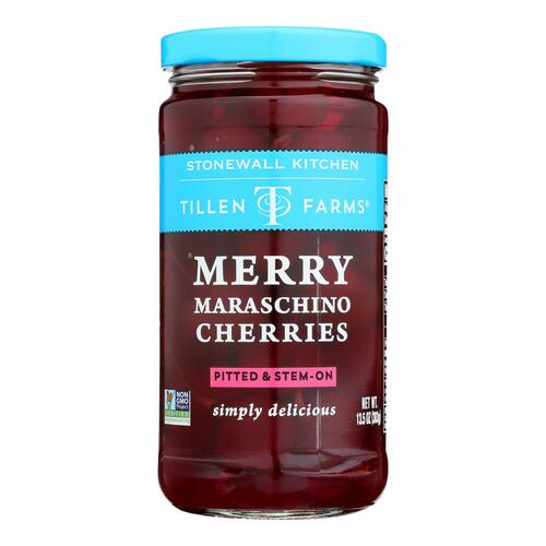 TILLEN FARMS: Merry Maraschino Pitted Cherries, 14 oz - 0898655000182