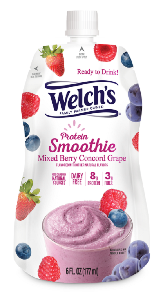 WELCH’S: Mixed Berry Concord Grape Protein Smoothie, 6 oz - 0898806002850