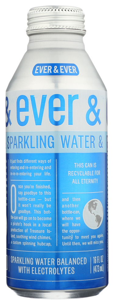 EVER & EVER: Sparkling Water, 16 fl oz - 0898999006147