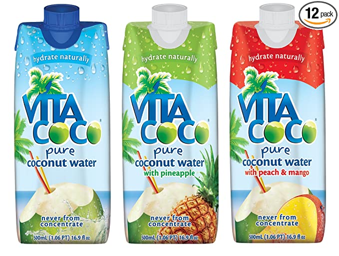  Vita Coco Coconut Water, Variety Pack - Naturally Hydrating Electrolyte Drink - Smart Alternative to Coffee, Soda, and Sports Drinks - Gluten Free - 16.9 Ounce (Pack of 12)  - 898999010274