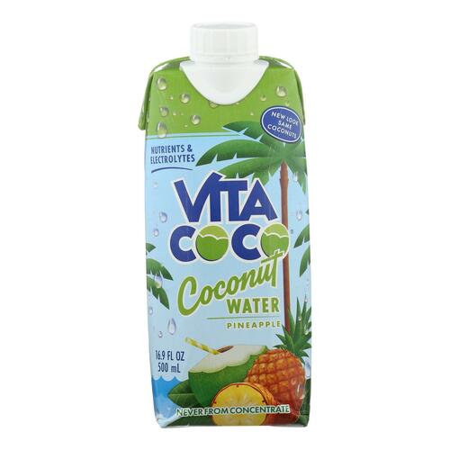 Vita Coco Coconut Water - Pineapple - Case Of 12 - 500 Ml - 898999030005