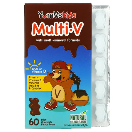 Multi V with Multi-Mineral Formula Milk Chocolate 60 Bears YumV s - 899105001551