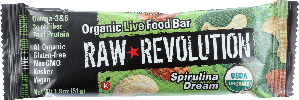 Spirulina Dream Fruit, Nut & Seed Superfood Bar, Spirulina Dream - 899587000288