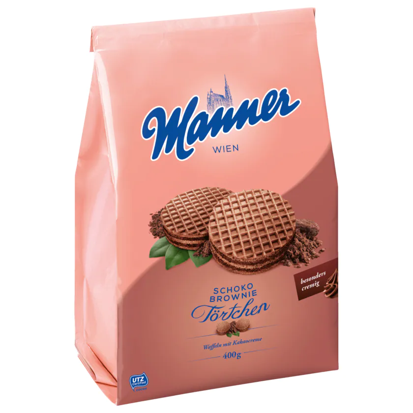 Manner Waffeln Schoko Brownie Törtchen 400g - 9000331627908