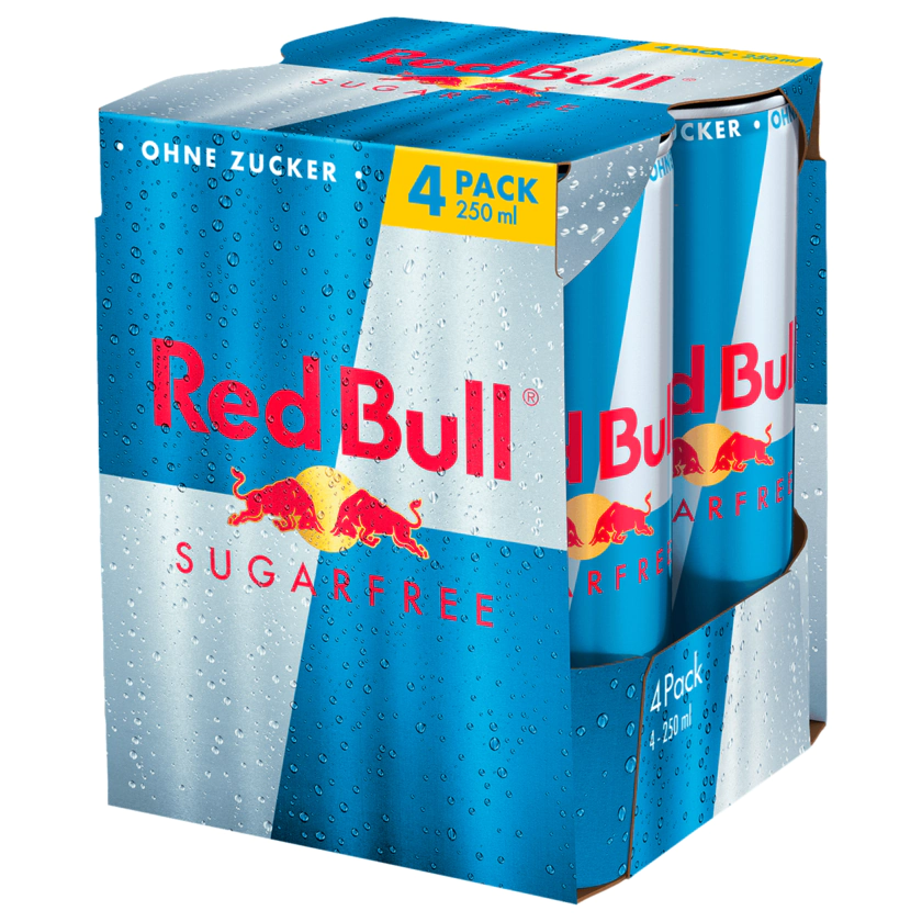 Red Bull Energy Drink Zuckerfrei 4x0,25l - 9002490203719