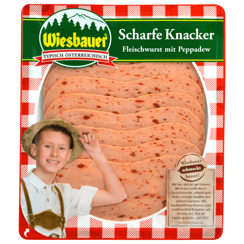 Wiesbauer scharfe Knacker aromaschutzverpackt 100g - 9002668524516