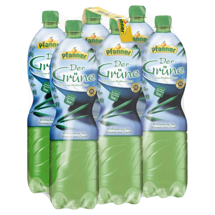 Pfanner Grüner Tee Zitrone-Kaktusfeige 6x1,5l - 9006900208837