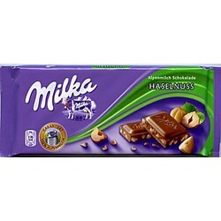 Milka Alpenmilch Schokolade Haselnuss, 100 g - 9012200001023