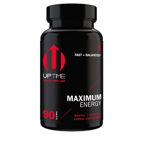 -Maximum Energy Blend Tablets-Premium Caffeine Supplement - 90ct. Bottle - Zero Calories UPTIME - 925840531784