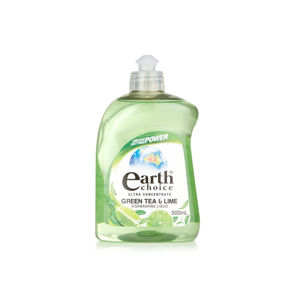 Earth Choice green tea and lime dishwashing liquid 500ml - Waitrose UAE & Partners - 9310692112150