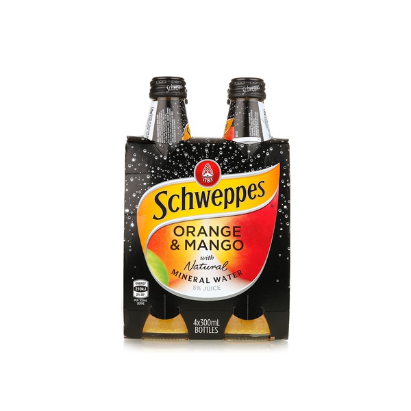 Schweppes mineral water orange & mango 4 x 300ml - Waitrose UAE & Partners - 9315596001784