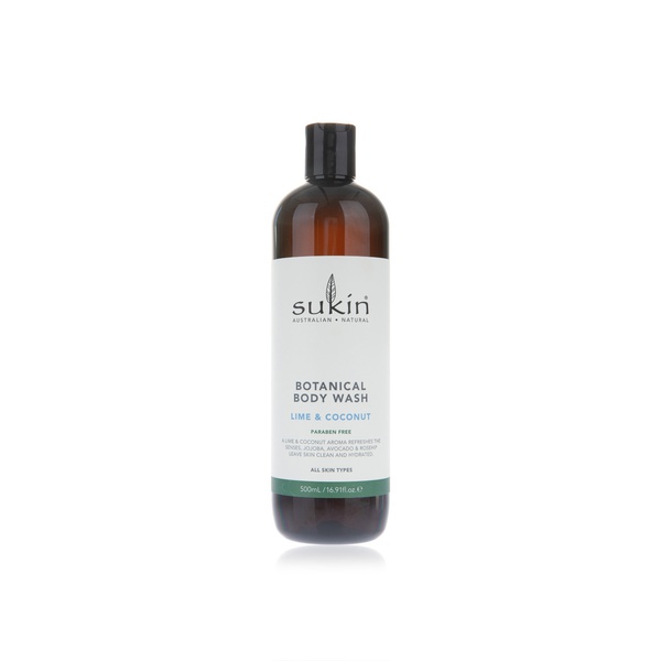 Sukin botanical body wash lime & coconut 500ml - Waitrose UAE & Partners - 9327693004315