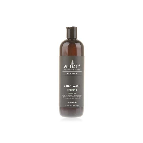 Sukin 3-in-1 Calming Body Wash for Men 500ml - Waitrose UAE & Partners - 9327693009099