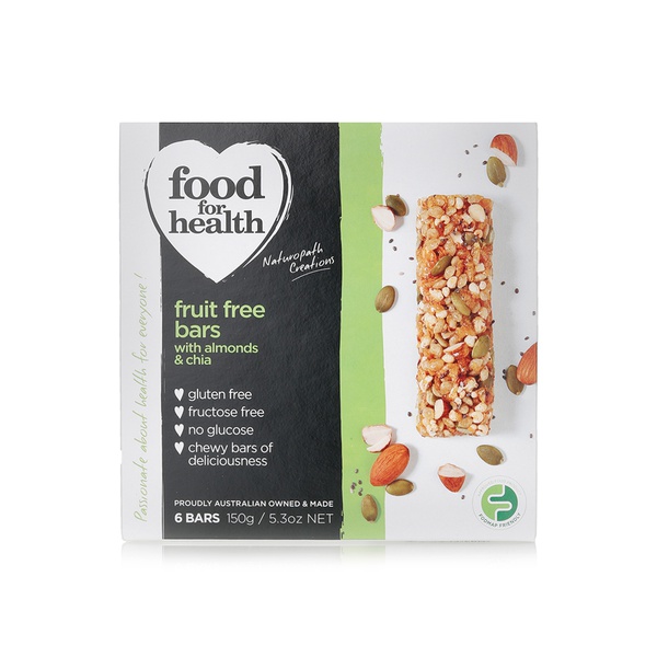 Food For Health almond chia bars 150g - Waitrose UAE & Partners - 9335953005514