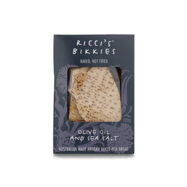 Ricci's Bikkies olive oil and sea salt baked pita bread 120g - Waitrose UAE & Partners - 9338794000441