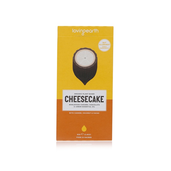 Loving Earth organic lemon cheesecake caramel chocolate 80g - Waitrose UAE & Partners - 9339709002970