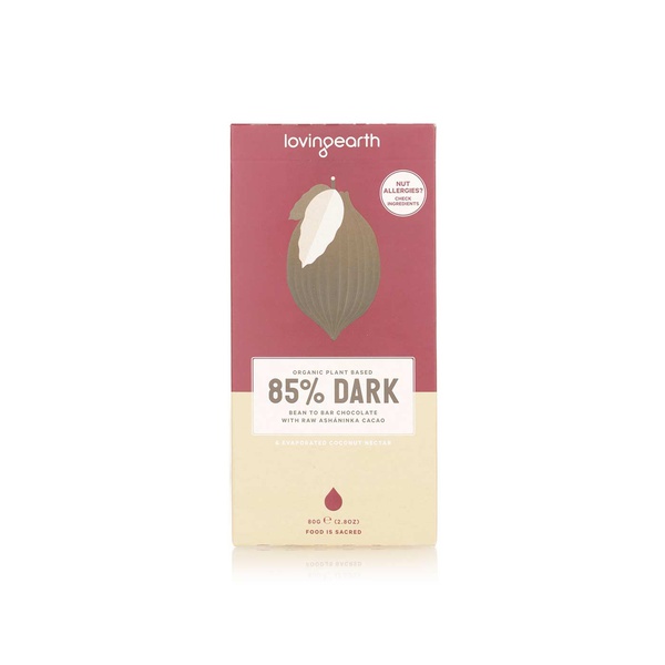 Loving Earth organic 85% dark chocolate 80g - Waitrose UAE & Partners - 9339709003588