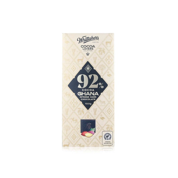 Whittaker's 92% cocoa Ghana intense dark chocolate 100g - Waitrose UAE & Partners - 9420063600022