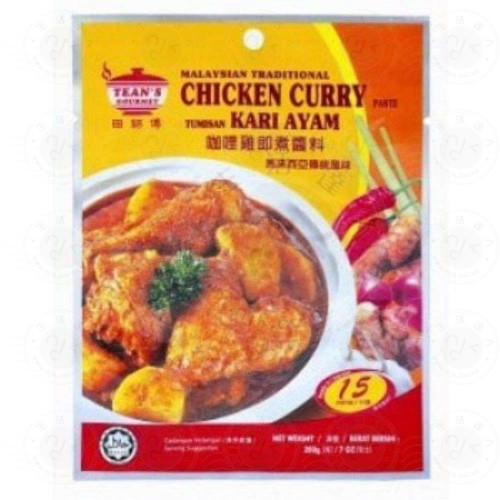 Tean's Gourmet Chicken Curry 200g Paste Tumisan Kari Ayam - 9555144300109