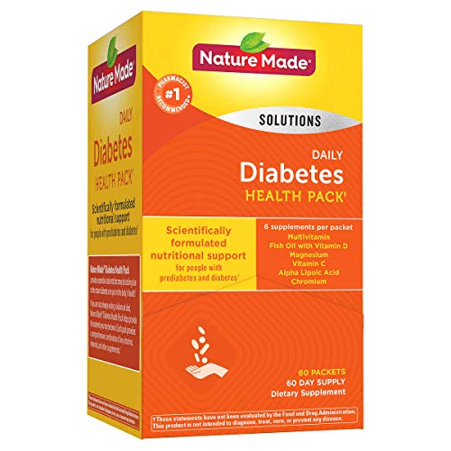 Diabetes Health Pack Nutritional Support for Diabetes and Pre-diabetes of 60 Packets (6 VITAMINS) - 999858427599